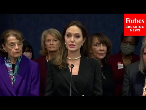 Angelina Jolie Gets Choked Up Talking About New Violence Against Women Act