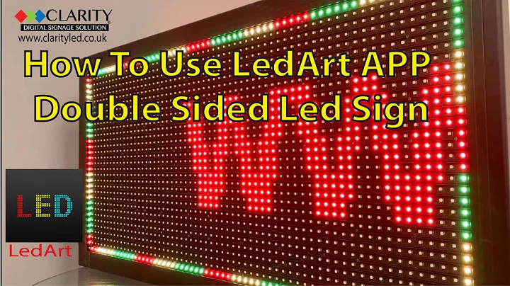 LedArt App tutorial programming of the double sided wifi LED scrolling sign by clarity LED
