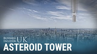 This concept skyscraper could hang from an asteroid