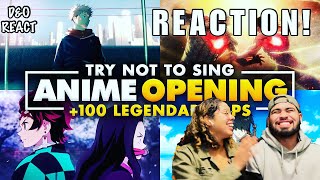 Reaction! TRY NOT TO SING ALONG ANIME OPENINGS EDITION Reaction!!