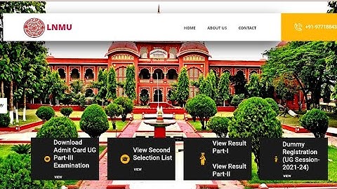 Part 1 / Part 2 Result LNMU/ B.A,B.COM,B.SC. 2022 Result Darbhanga