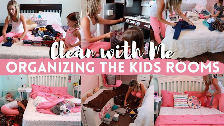 CLEAN WITH ME // ORGANIZING MY KIDS ROOMS & DECLUT...