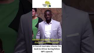 A French lawmaker shouts 'Go back to Africa' during fellow MP's speech.