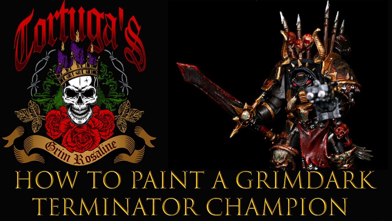 How to paint a Grimdark Black Legion Terminator Champion