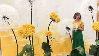 Giant dandelion flower DIY