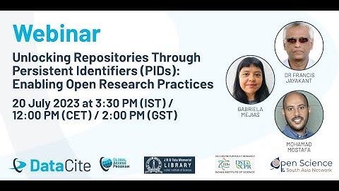 Unlocking repositories through persistent identifiers (PIDs): Enabling open research practices
