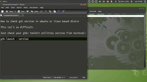 How to check gtk version in ubuntu linux