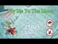 Fly Me To The Moon - 250 bpm, fast, swing, Chord Sheet + Drums jazz backing track for practice