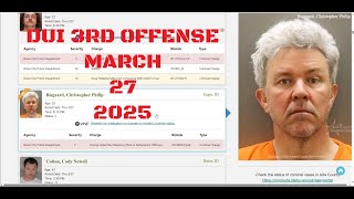 Ada County Idaho Arrests March 27 2025 / DUI 3rd offense
