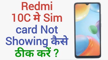 Redmi 10C Sim Card & Mobile Network Features Settings | Sim Card Not Showing No Sim Card Problem