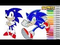Then Vs Now Sonic Coloring Book Pages Rainbow Splash Sega Genesis
