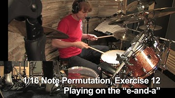 Drum Lesson No.43: 1/16 Note Permutations over Samba Ostinato No. 1 By CHRIS BRIEN in HD