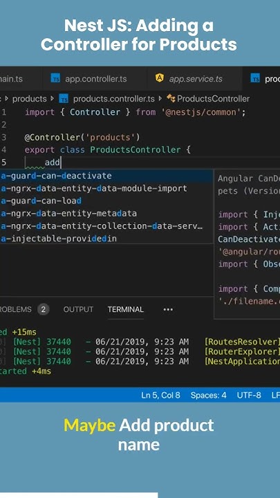 Nest JS Tutorial: Adding a Controller for Products - YouTube