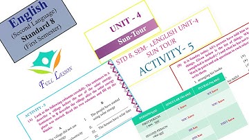 English std 8 sem1 unit 4 activity 5, #fulllesson, #std8english,#suntour