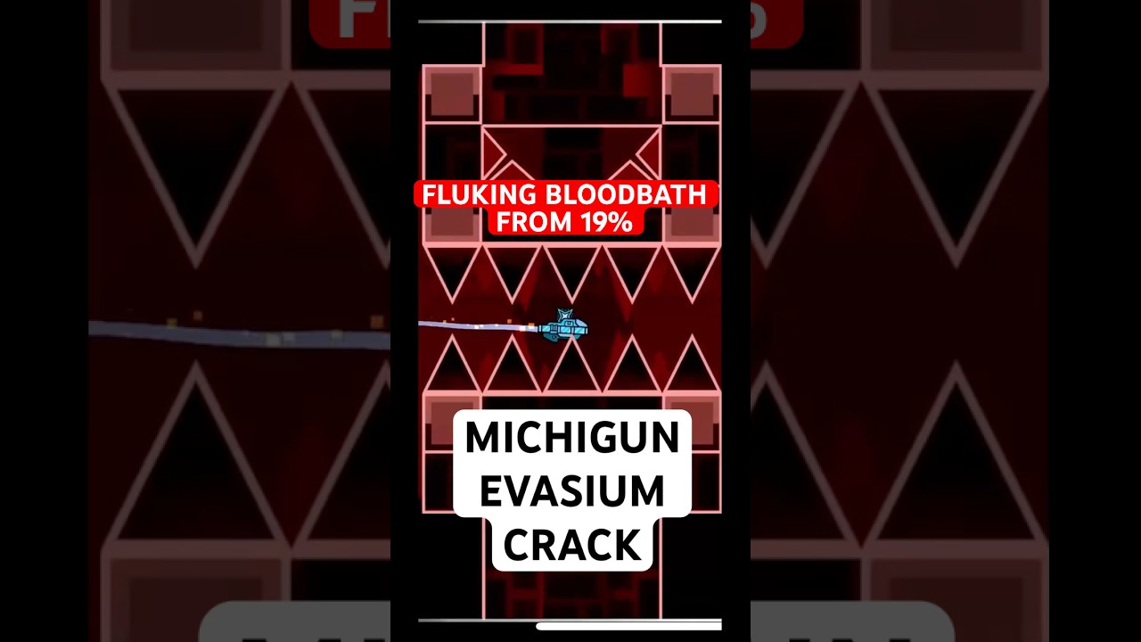 Insane fluke on Bloodbath #geometrydash #gd #fluke e