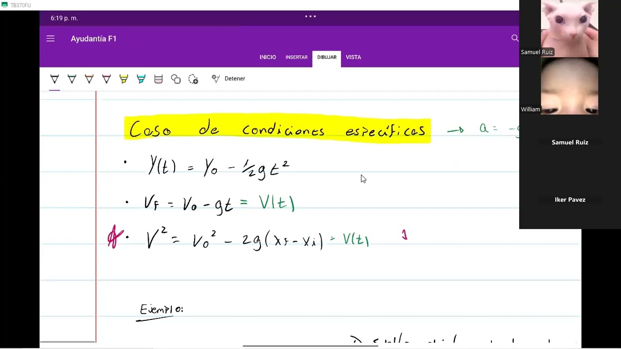 Física 1 - Ayudantía 4: Encuentro en 1D y caída libre [Samuel Ruiz - William Lagos]