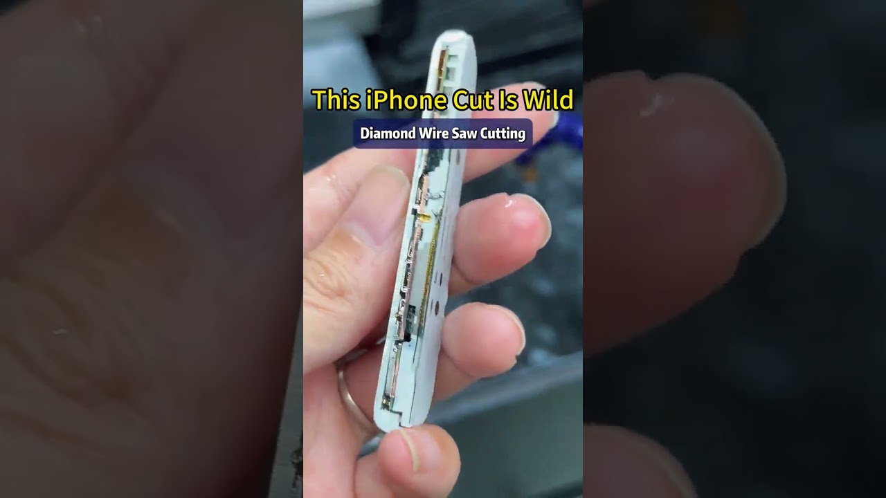 Cutting an iPhone with Diamond Wire Saw