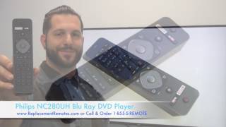 PHILIPS NC280UH Blu-Ray DVD Player Remote Control