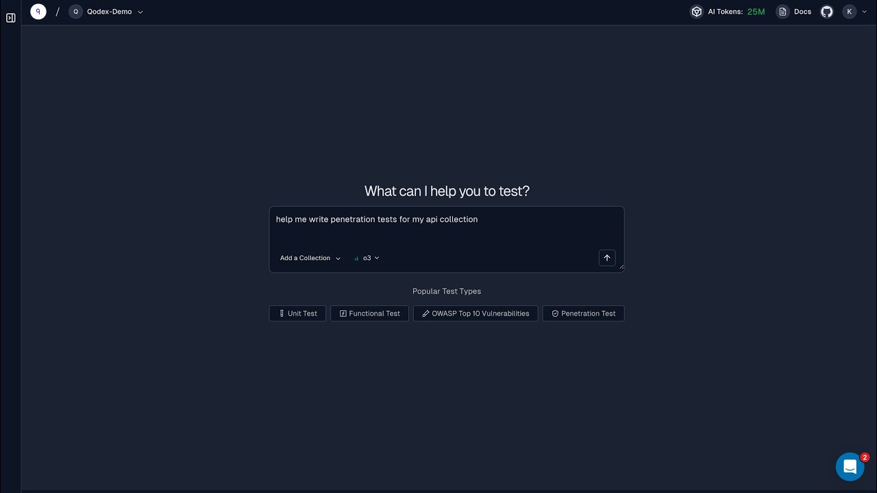 Run a Complete Penetration Test in Minutes | Qodex.ai Demo
