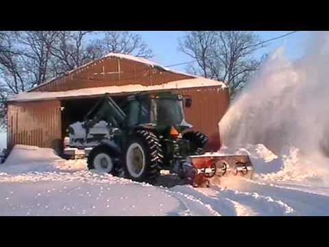 Tractor Mounted Snow Blower Youtube