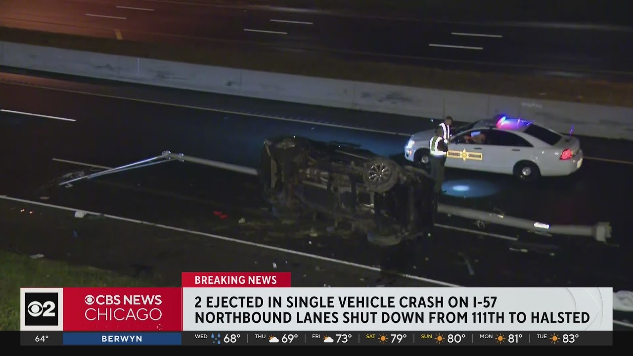 Rollover crash on I-57 leaves 1 dead, 2 seriously injured