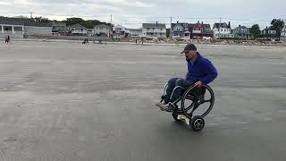 Off-Road Wheelchair Hoverboard on the Beach