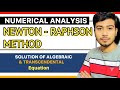 Newton-Raphson Method | Numerical Analysis | Solution of Algebraic and Transcendental Equations