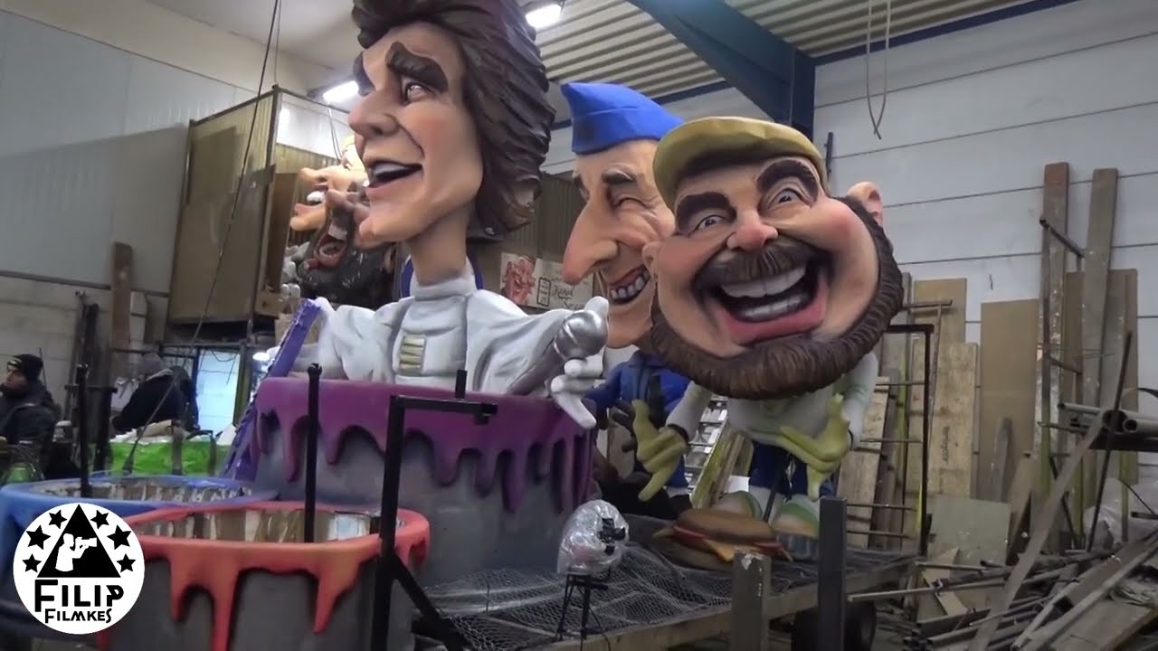 carnavalswerkhallen van Aalst op  7 februari 2024 ( tweede  deel