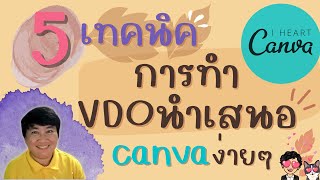 5 เทคนิคการทำวีดิโอนำเสนอด้วย CANVA แบบง่ายๆ