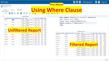 PROC MEANS - 7 | Filtering a Proc Means Report | Using Where Clause in Proc Means Procedure
