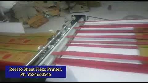 Karunya Brand. Reel to sheet Flexo Printer Machine. Ph. 9524663546