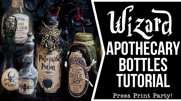 How to Make Halloween Potion Bottles and Harry Potter Potions with Labels - Apothecary Bottles DIY