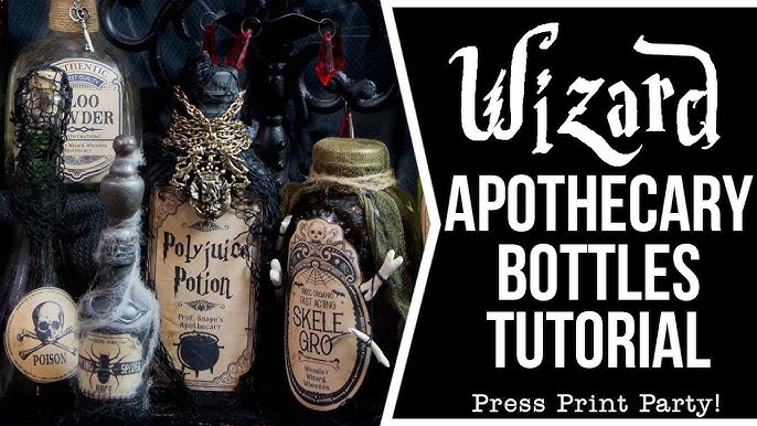 Easy DIY Potion Bottles for Halloween - Free Labels < Craftidly