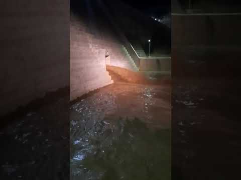 سد الوالة لواء ذيبان فيضان السد ليلا