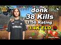 🔥donk SoloQ 38-23 Overpass POV | FACEIT avg 3.4k Elo | Jun 5, 2026