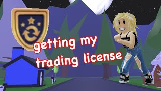 GETTING MY TRADING LICENSE