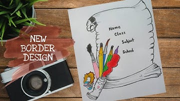 Easy Front Page for Project 🖌️ Border Design on paper | Practical khata design | YouCanDraw