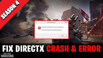 WARZONE 2.0 S4 DirectX Error Possible Fix 2023!