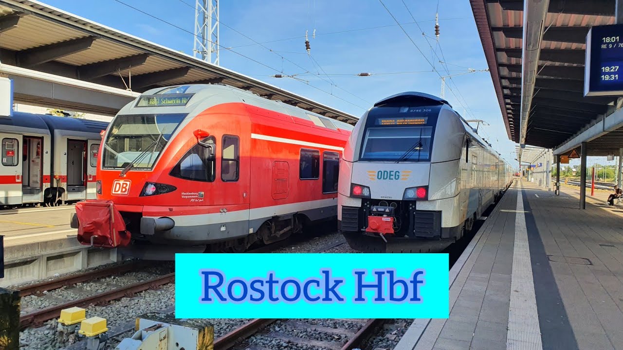 Züge in Rostock Hauptbahnhof Trains in Rostock Mainstation YouTube