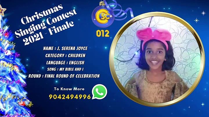 Christmas Singing Contest Finale | My Bible and I ...