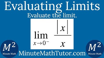 Evaluate lim x-›0^- |x|/x