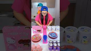 Pink foods vs purple foods ice cream challenge!🍨03 #pokemon #funny by Ethan Funny Family