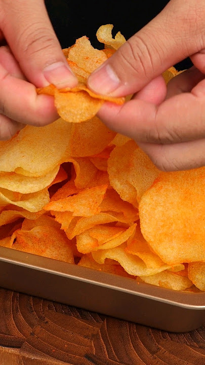 Easy Crispy Potato Chips  #food #shorts #asmr