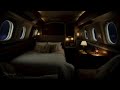 Experience sublime rest aboard this luxury retro private jet  brown noise flight ambience  zen