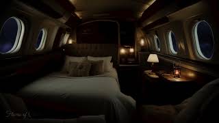 Experience Sublime Rest Aboard this Luxury RETRO Private Jet | Brown Noise Flight Ambience | Zen