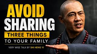 Avoid Sharing These 3 Things With Your Family | A Powerful Lesson by Shi Heng Yi