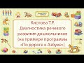 Кислова Т.Р. Диагностика речевого развития дошкольников (на примере программы «По дороге к Азбуке»)