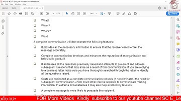 Completeness lecture 1 chapter 3 Seven Cs of effective communication AFC 02