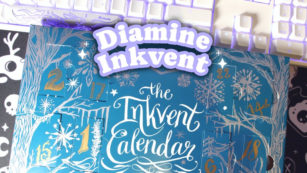 ☃️❄️ DIAMINE INKVENT Calendar 2025 Teal Edition | Swatching All Inks on Hobonichi + MD Papers