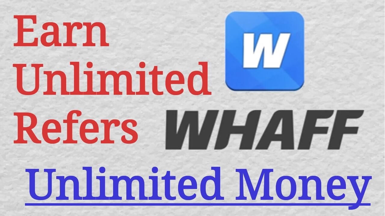 Whaff Rewards Trick Latest Unlimited Earning by Refer Trick 2017